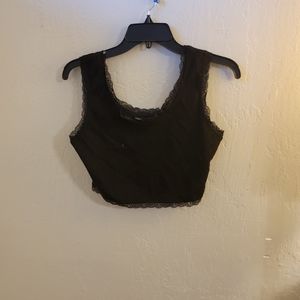 Black crop top